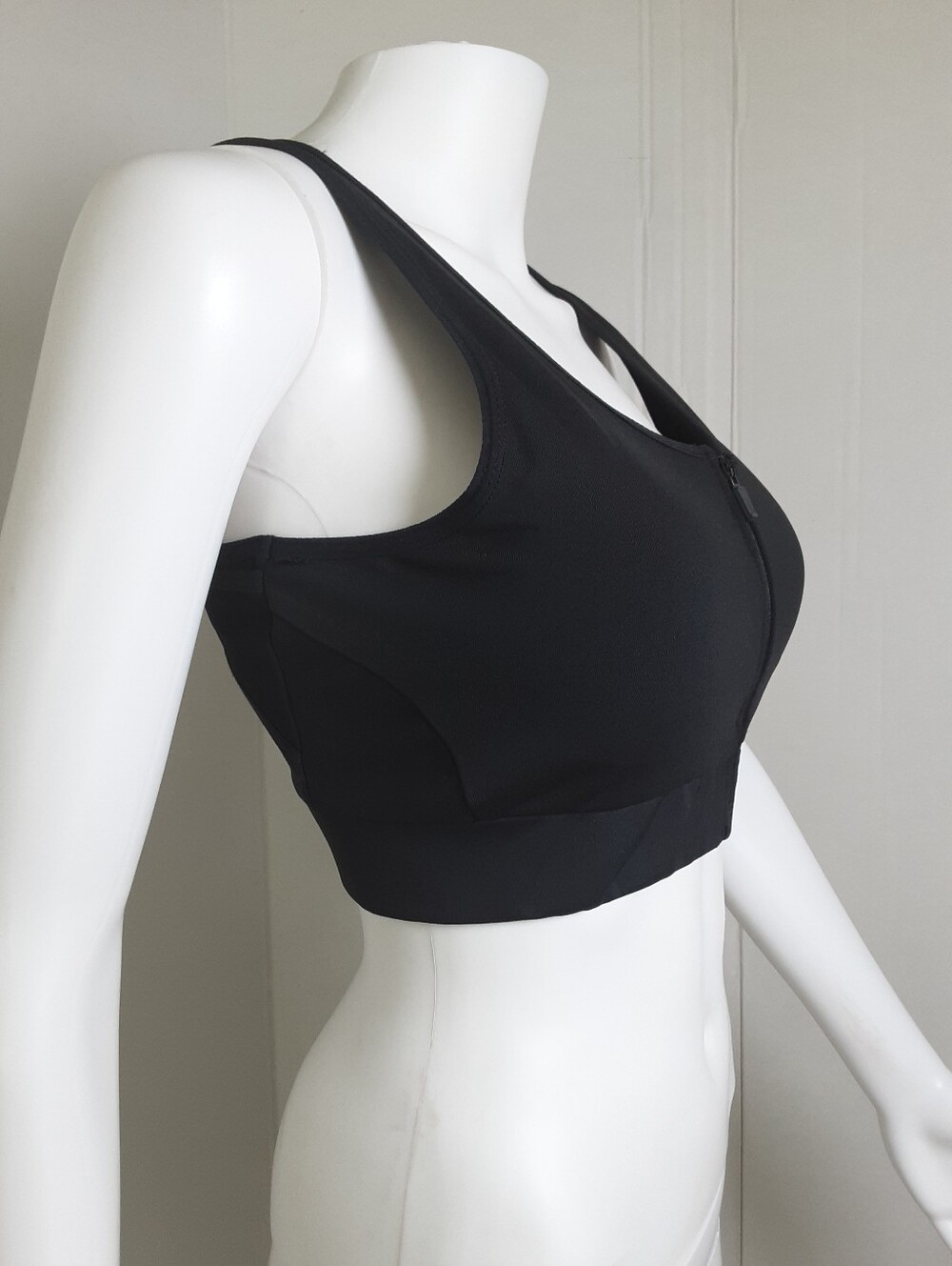 Adrienne Vittadini Sports Mesh Racer-Back Front Zip Full Coverag Bra Sz XL - NWT